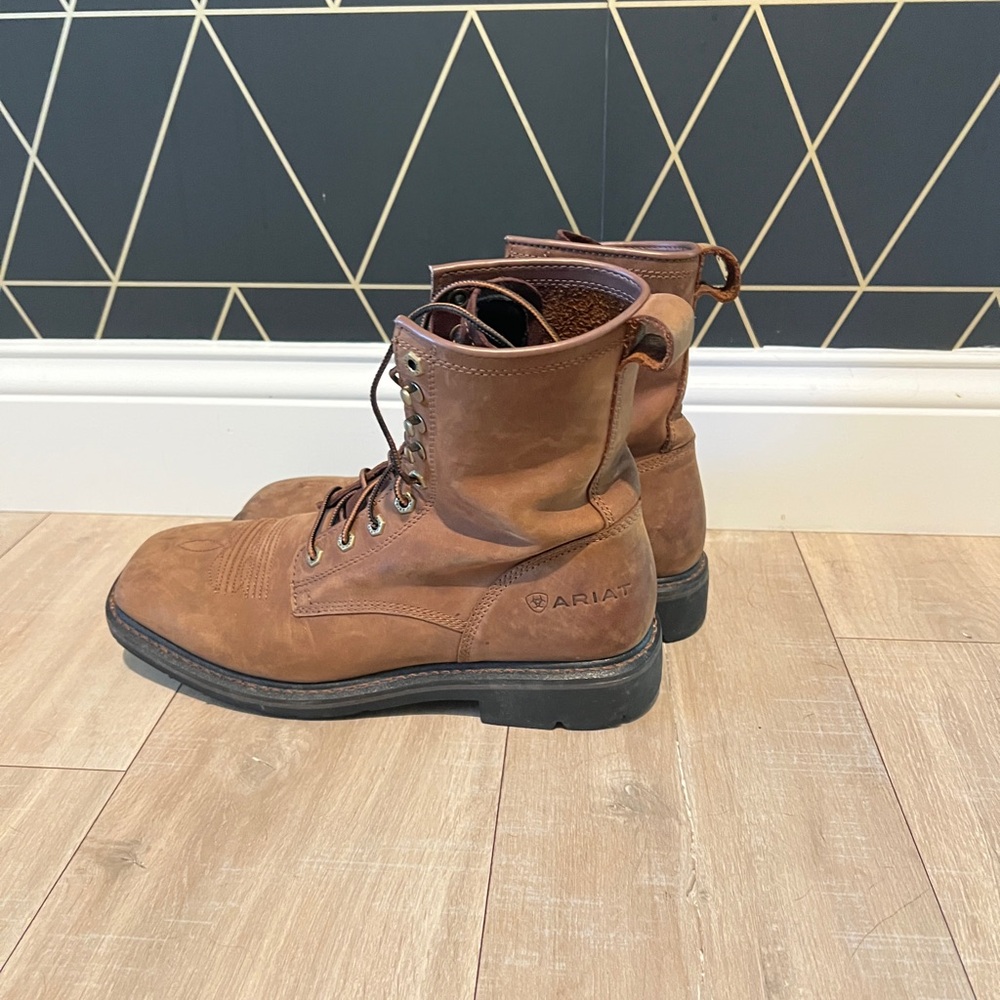 Ariat Brown Leather Work Boots Rugged and Durable